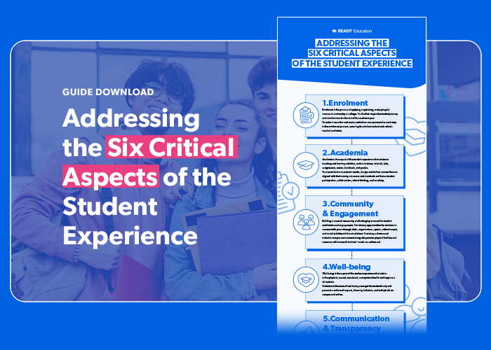 Landing page - The 6 critical aspects of the student experience