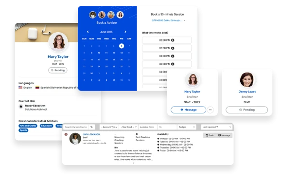 Make it easy for students to connect, book meetings, and get the help they need