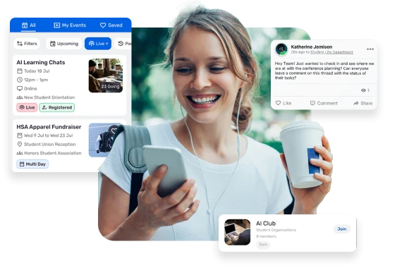 Foster vibrant student communities and increase participation