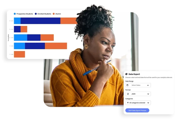 Gain further insights with data downloads and audience segmentation