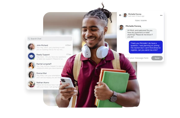 Enable instant interactions between students and staff