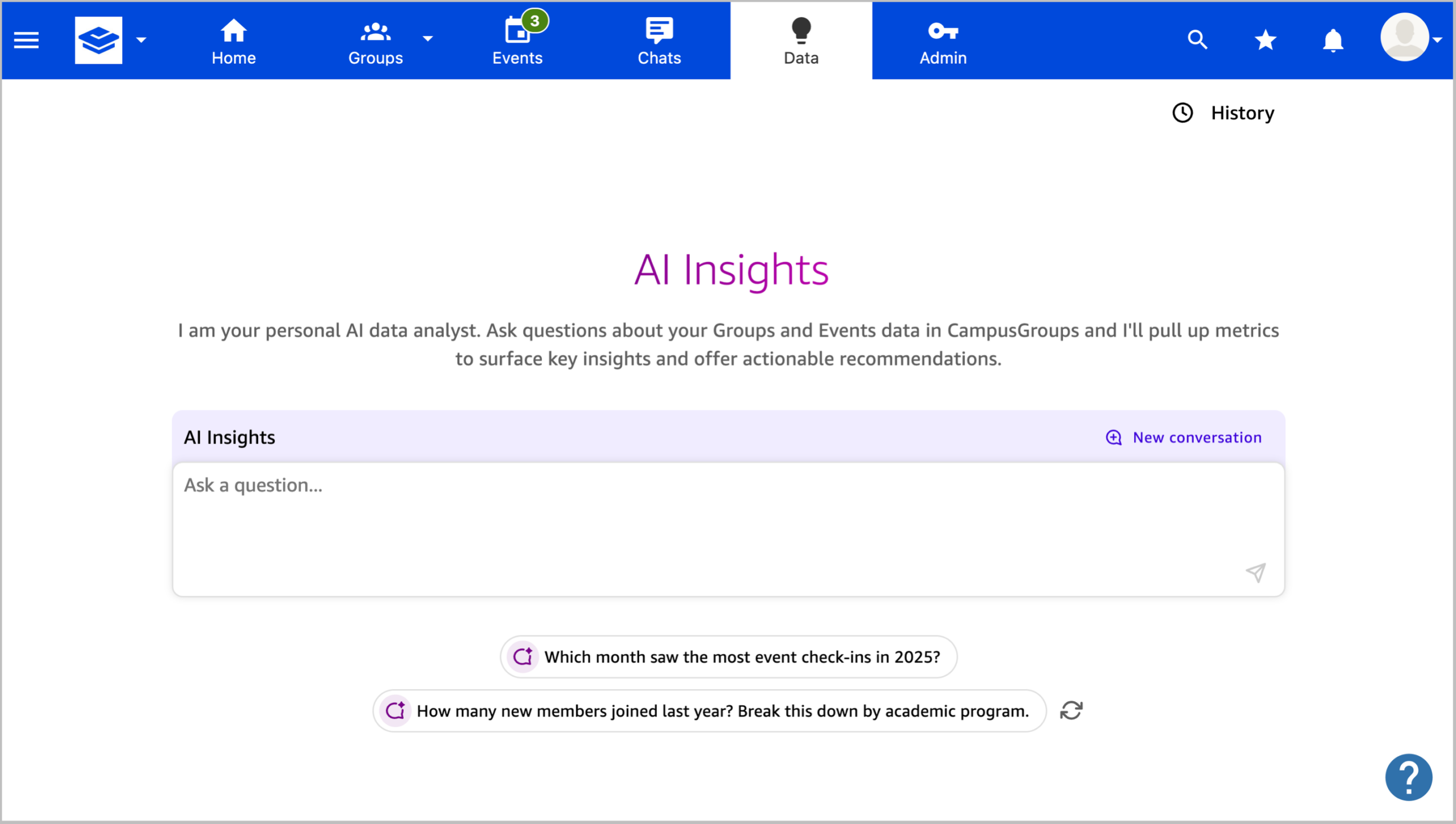 CampusGroups Data Intelligence - AI Insights