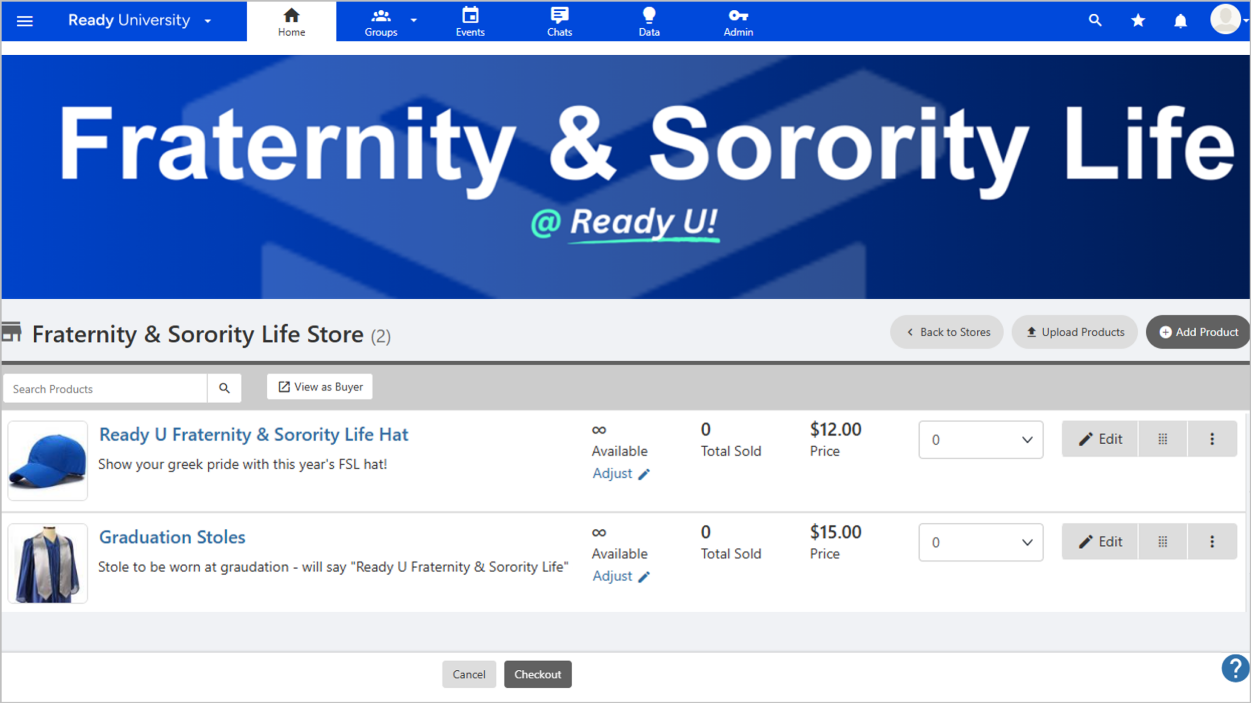 Student Organization Management Software: Store | Ready Education CampusGroups