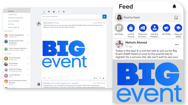 Student Community and Connection - campus feed | Ready Education CampusGroups