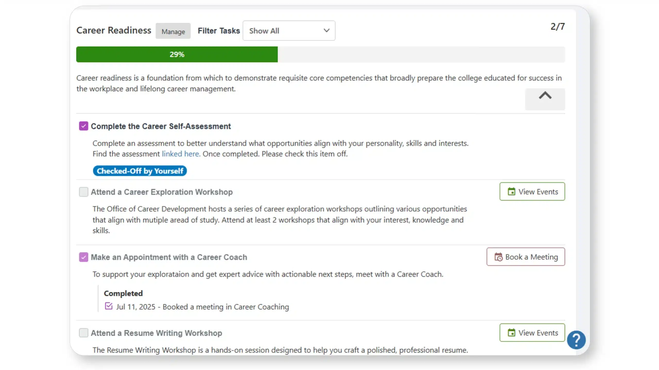 Screenshot of the Badge feature of Ready Education CampusGroups College Student Journeys & Incentives Software